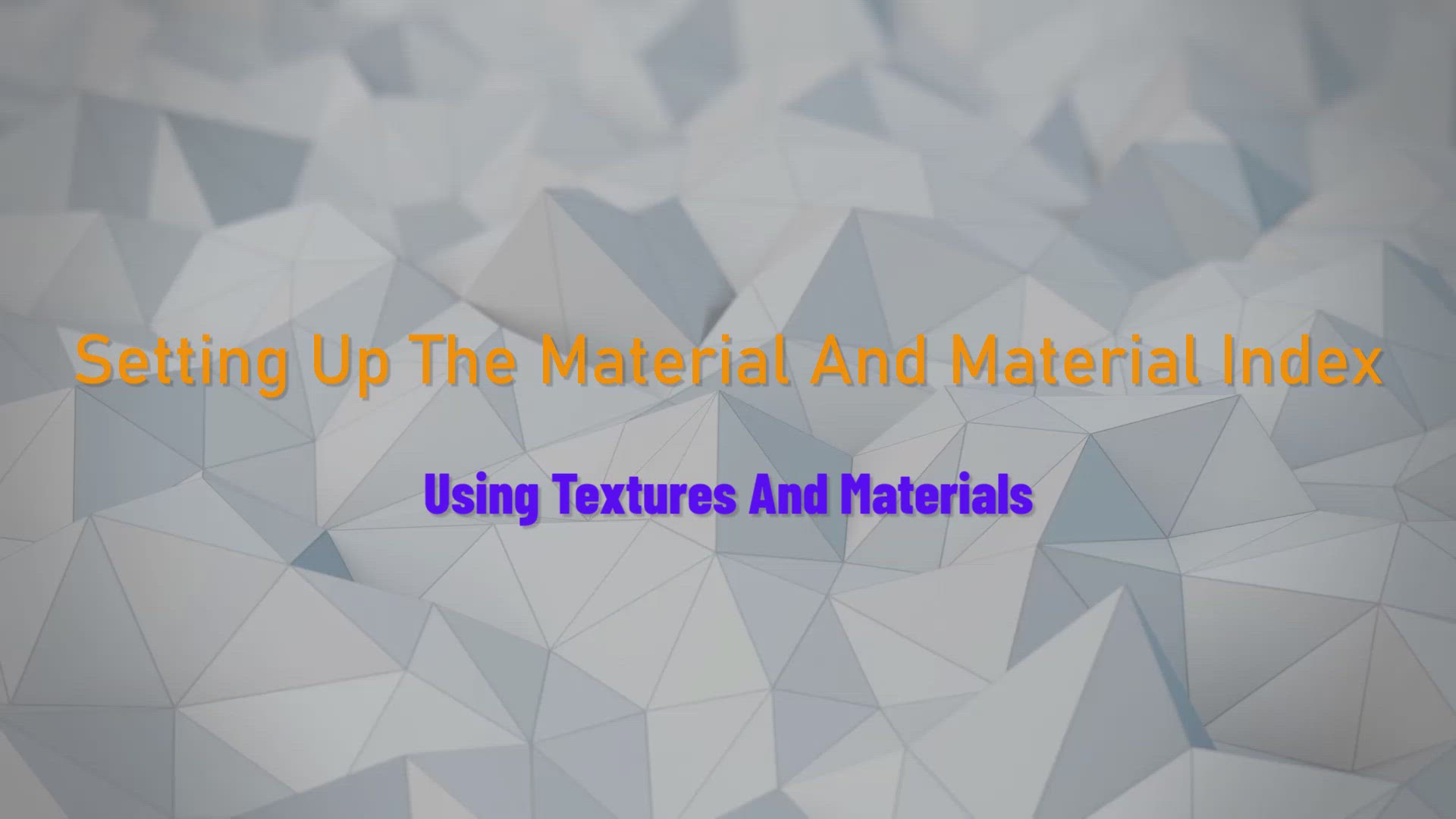 Setting Up The Material And Material Index For Geometry Nodes