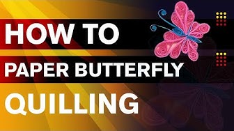'Video thumbnail for How to make paper quilling butterfly | Easy Quilled Butterflies | Quilling Butterfly | DIY Butterfly'