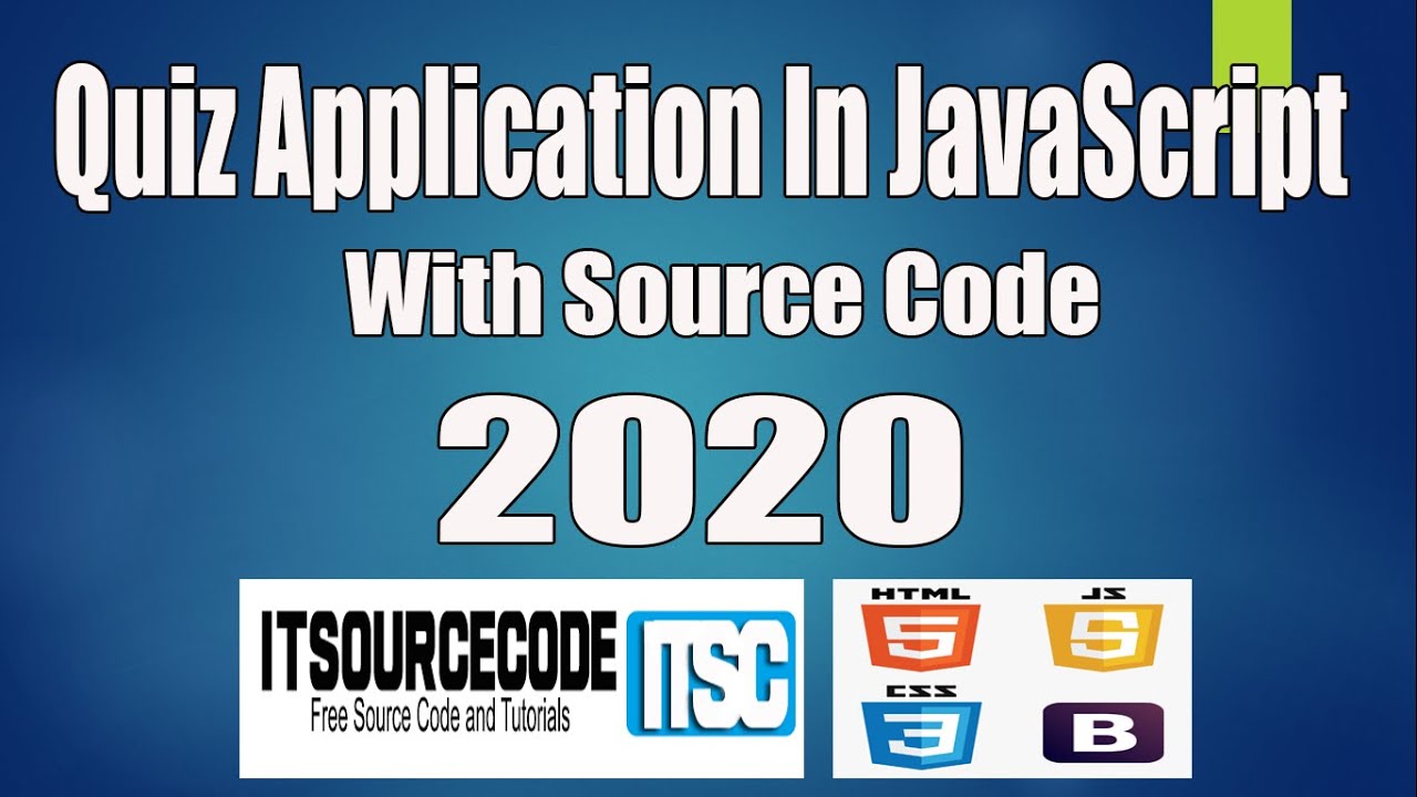 'Video thumbnail for Quiz Application In JavaScript With Source Code 2021 Free Download | JavaScript Quiz Source Code'