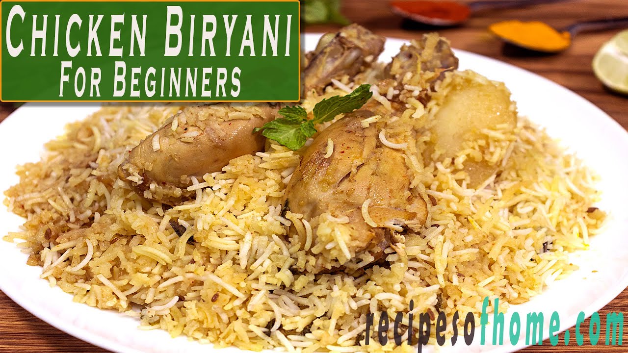 'Video thumbnail for Chicken Biryani Recipe For Beginners | Simple Chicken Biryani For Bachelors | चिकन बिरयानी'