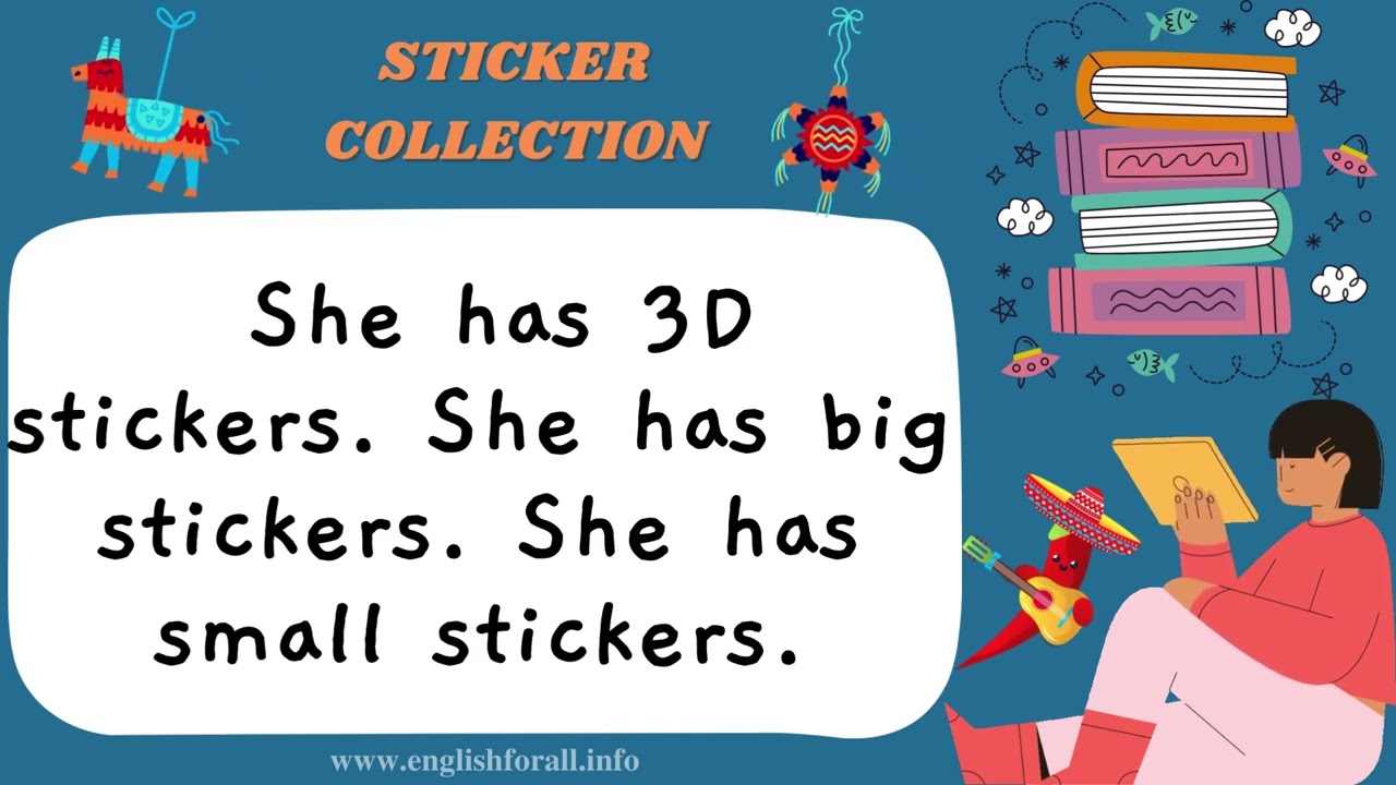 'Video thumbnail for English Listen and Practice | STICKER COLLECTION'