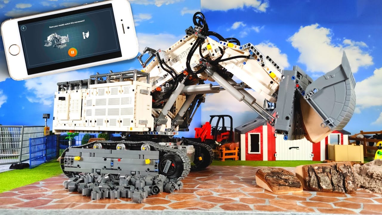 'Video thumbnail for LEGO Liebherr Technic R 9800 42100 Excavator Speed Build Unboxing Building Kit Assembly Instructions'