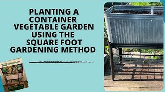 'Video thumbnail for How To Plant A Container Vegetable Garden Using The Square Foot Gardening Method'