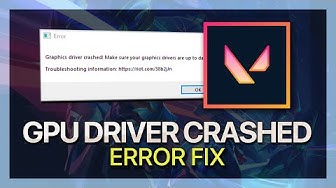 'Video thumbnail for How To Fix Valorant Graphics Driver Crashed - Valorant Crashing Problem'