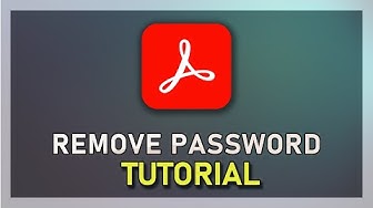 'Video thumbnail for How To Remove Password from PDF Files in Adobe Acrobat Reader'