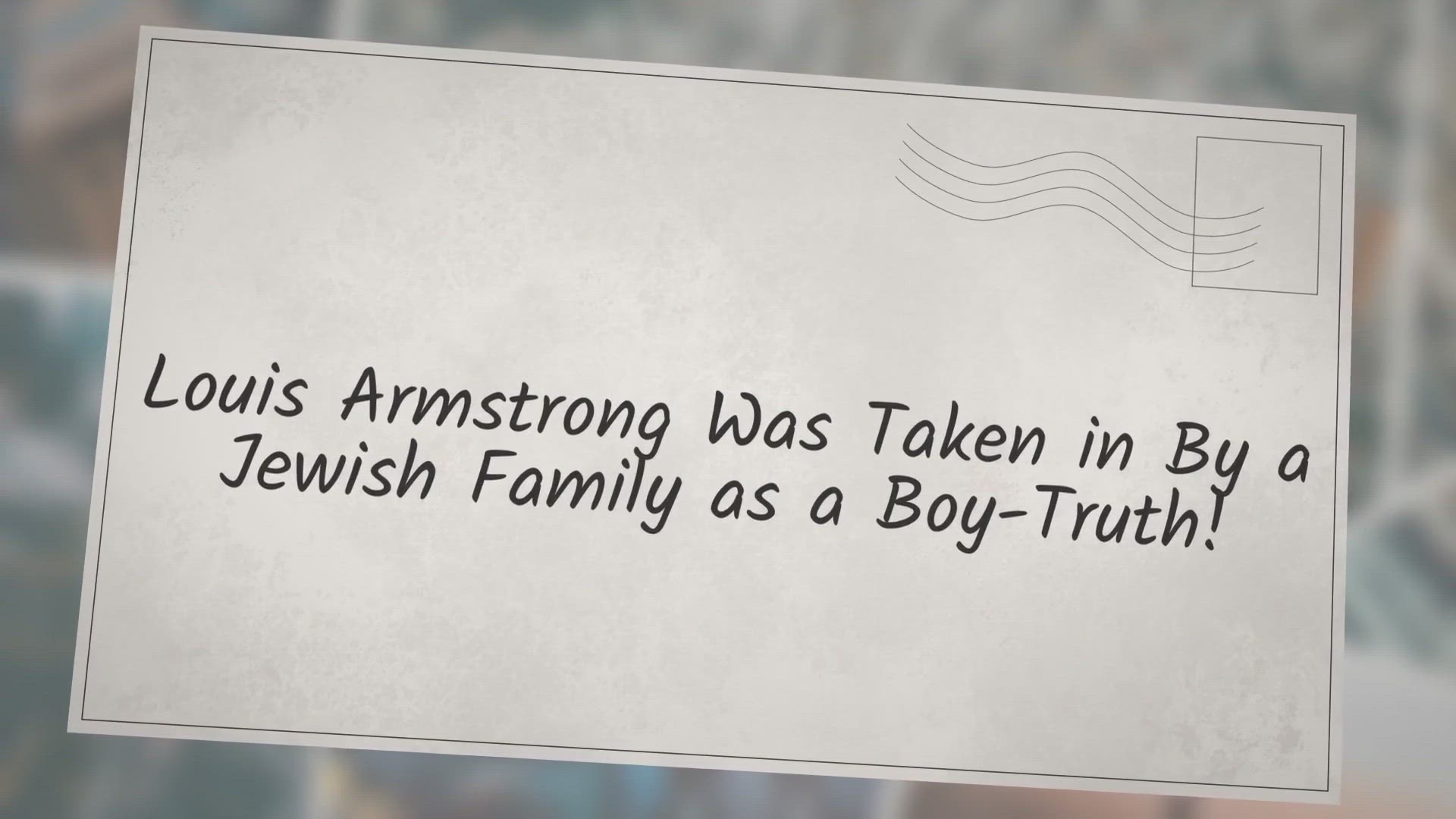 'Video thumbnail for Louis Armstrong Was Taken in By a Jewish Family as a Boy-Truth!'