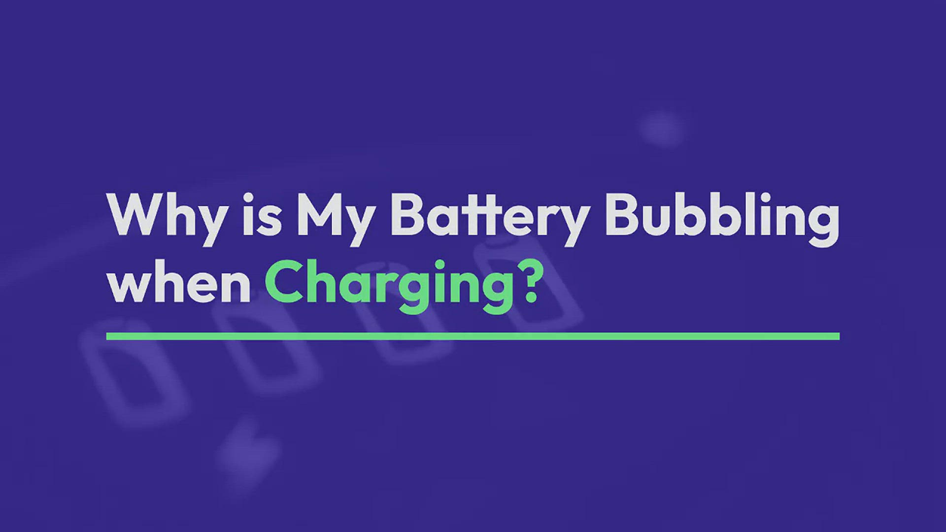 'Video thumbnail for Why Does a Battery Bubble When Charging'