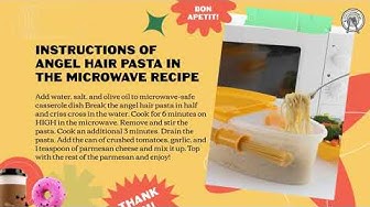 'Video thumbnail for Angel Hair Pasta in the Microwave – Special Recipe For You! (2021)'