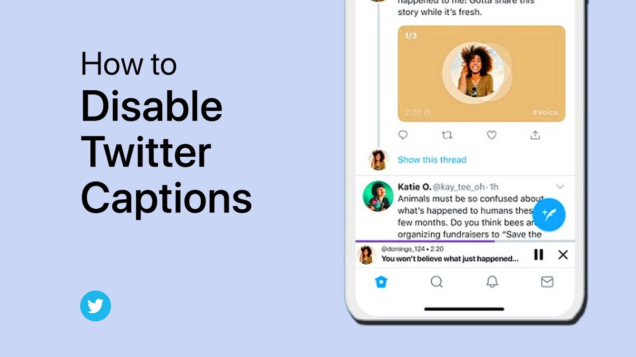 'Video thumbnail for How To Turn Off Captions on Twitter Videos'