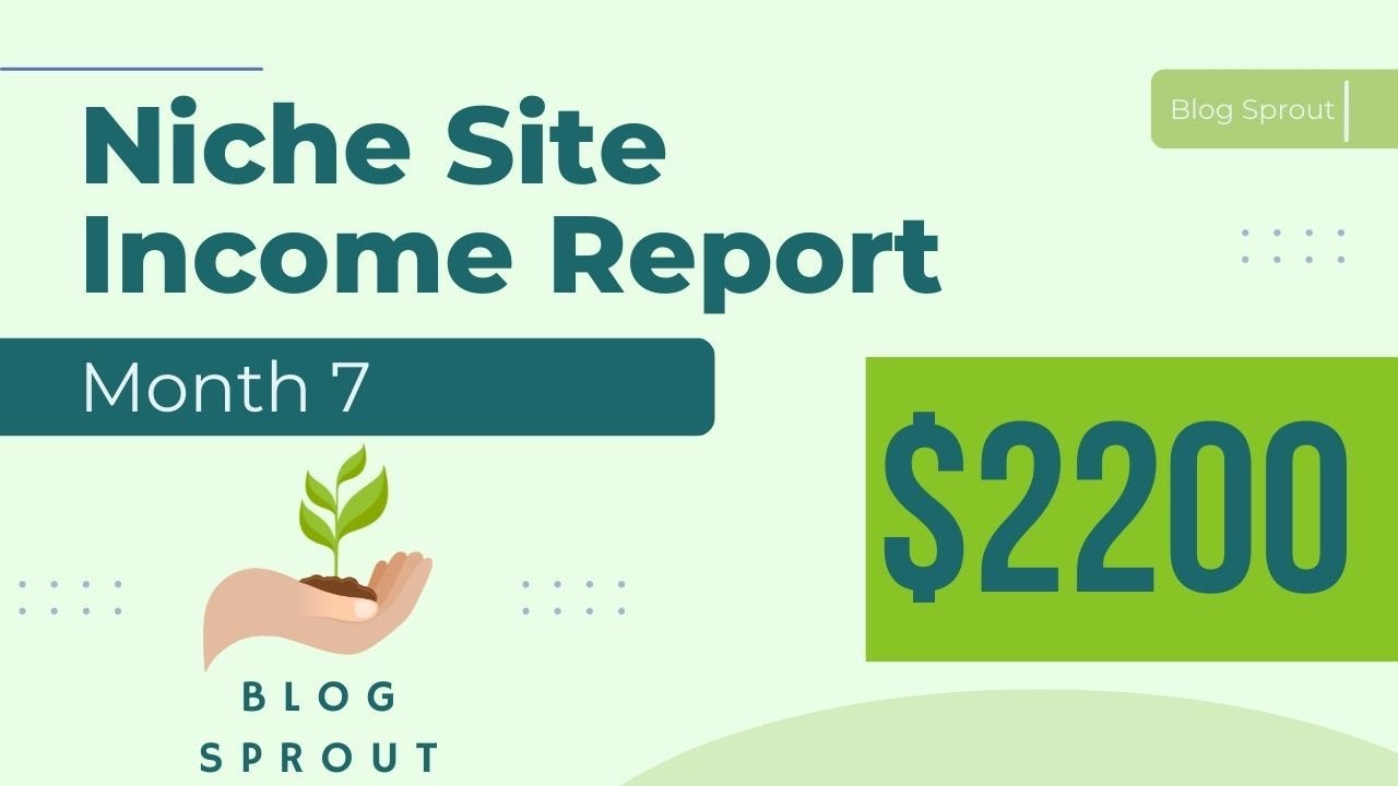'Video thumbnail for Niche Website Case Study Income Report for Blogging - Month 7 with 80,000 pageviews and $2200'