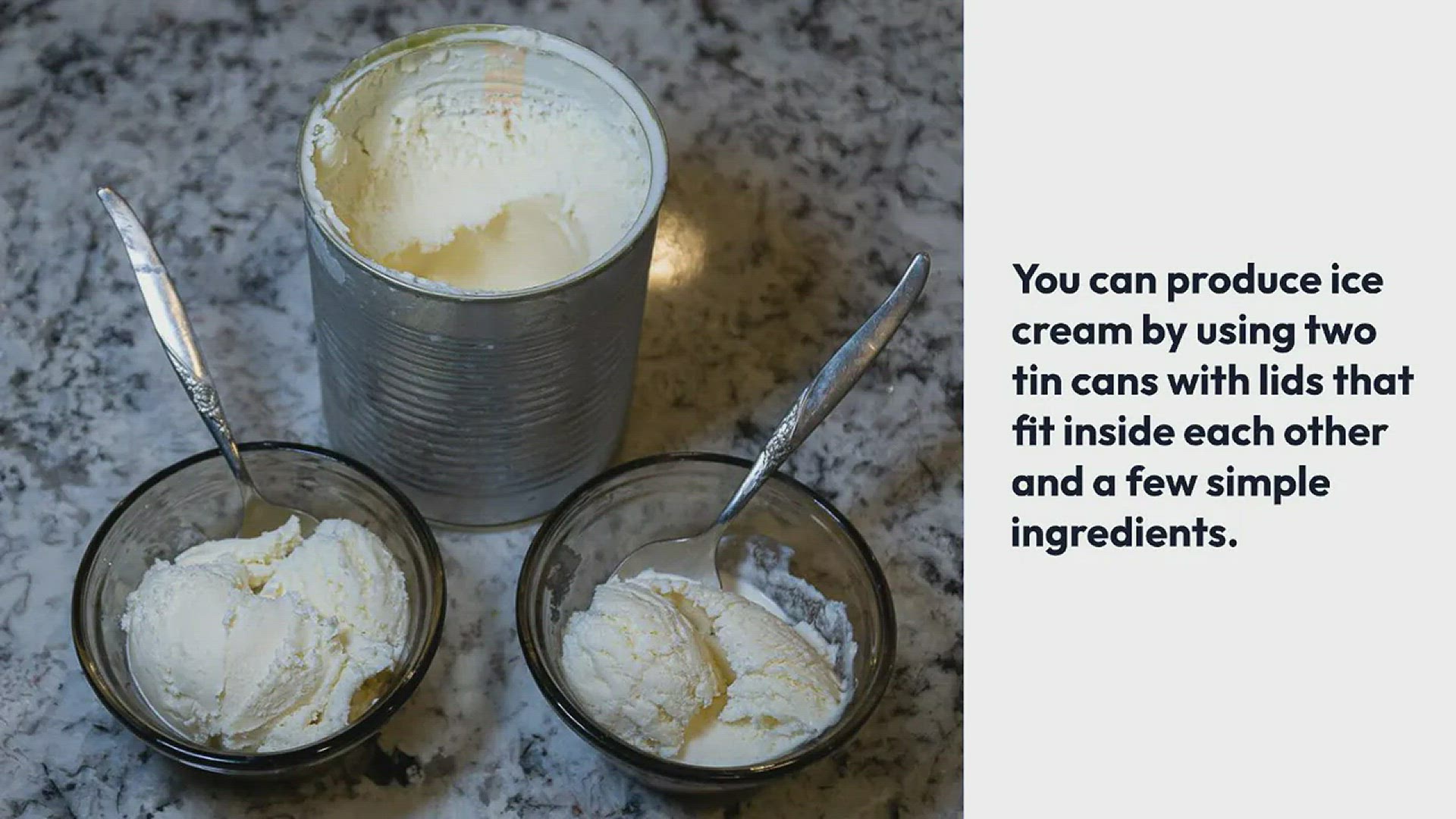 'Video thumbnail for Homemade Ice Cream with Tin Cans'