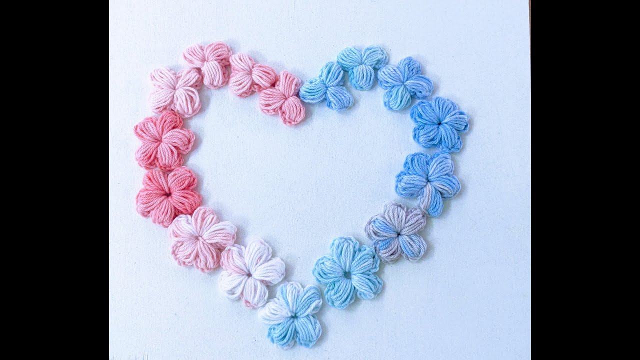 'Video thumbnail for How to Crochet a Flower | Simple Puff Stitch Flower'