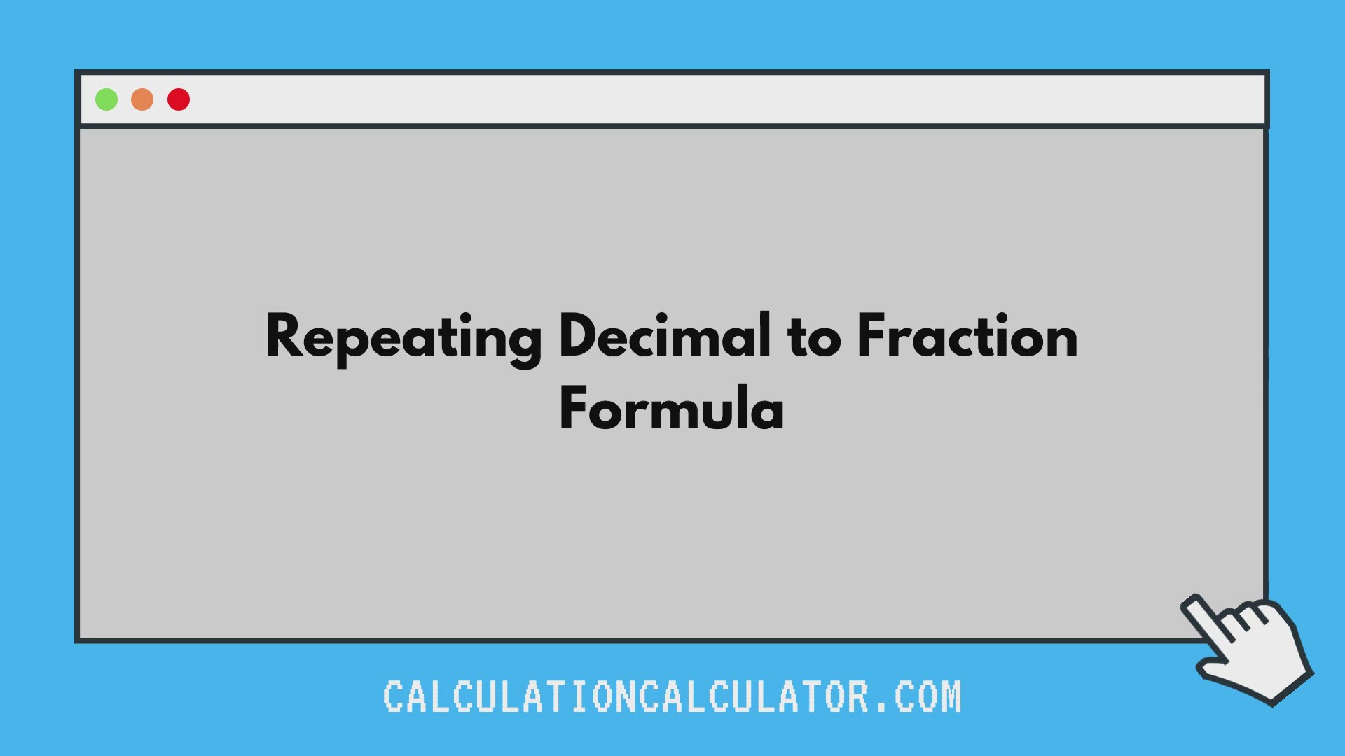 22.22 Repeating as a Fraction - Calculation Calculator