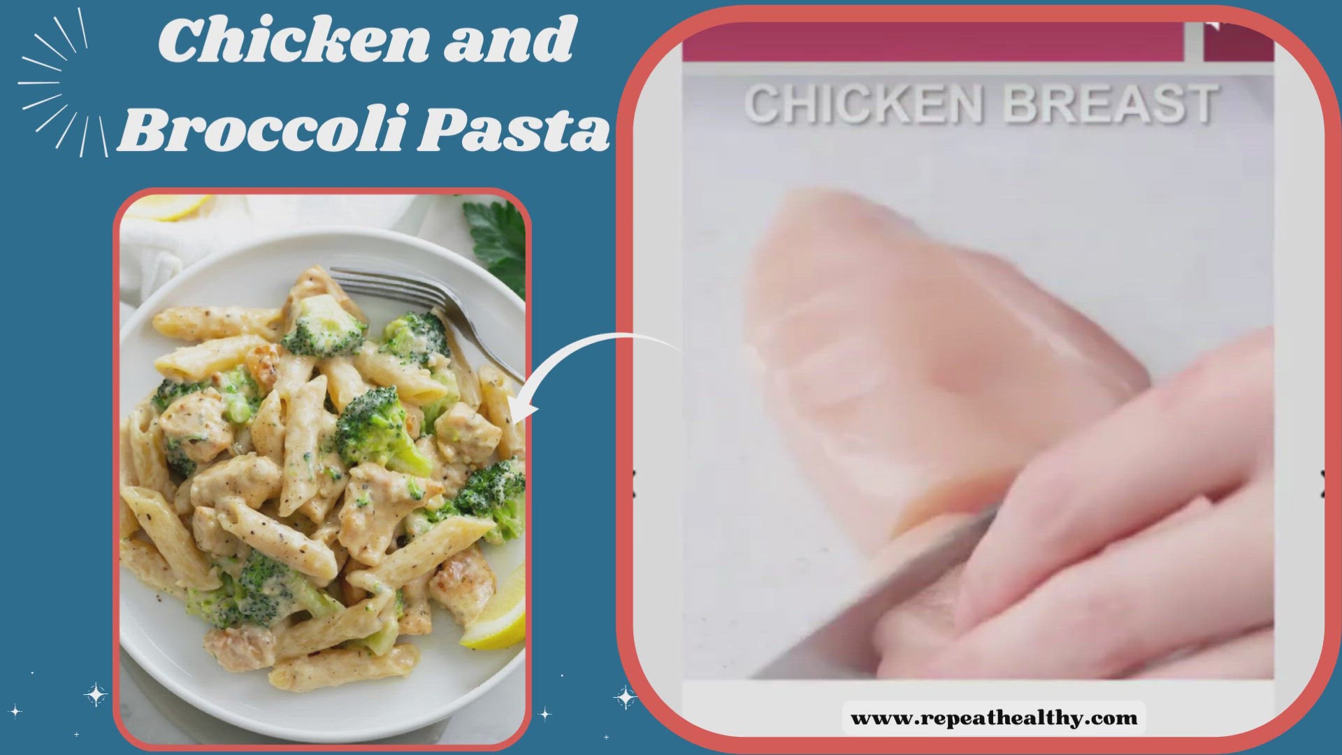 'Video thumbnail for Chicken and Broccoli Pasta'