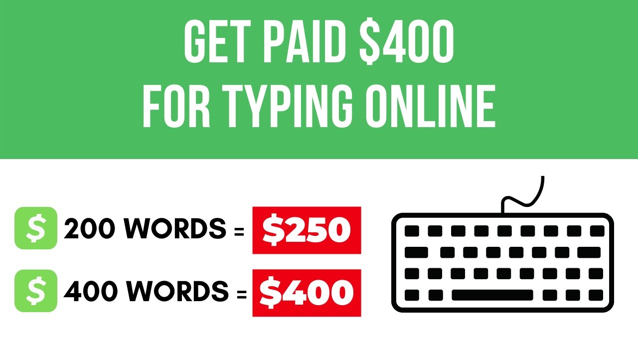 'Video thumbnail for Make $400 per day just by Typing Online | Make Money Online'