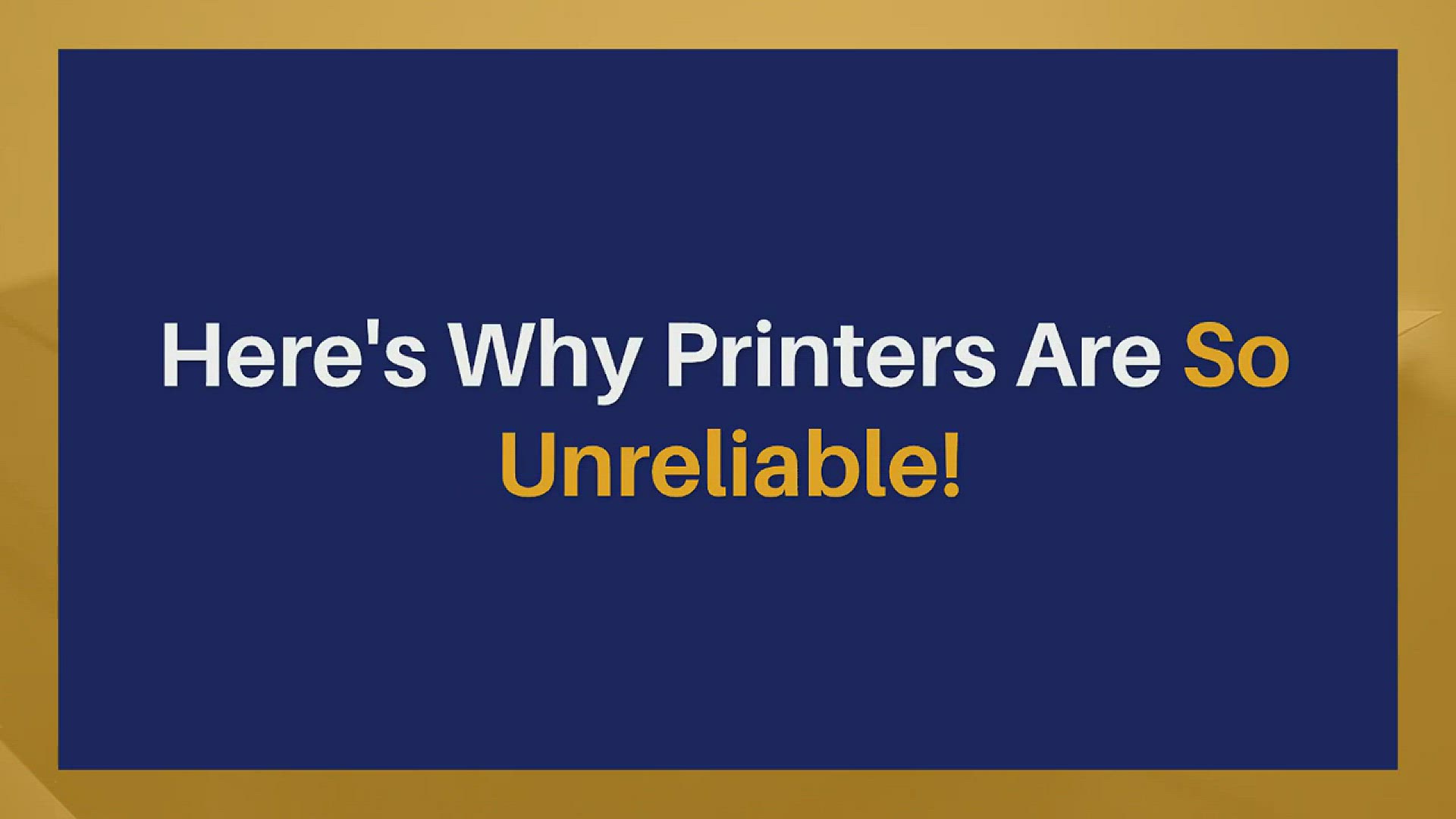 'Video thumbnail for Here's Why Printers Are So Unreliable [I Hate Printers!]'