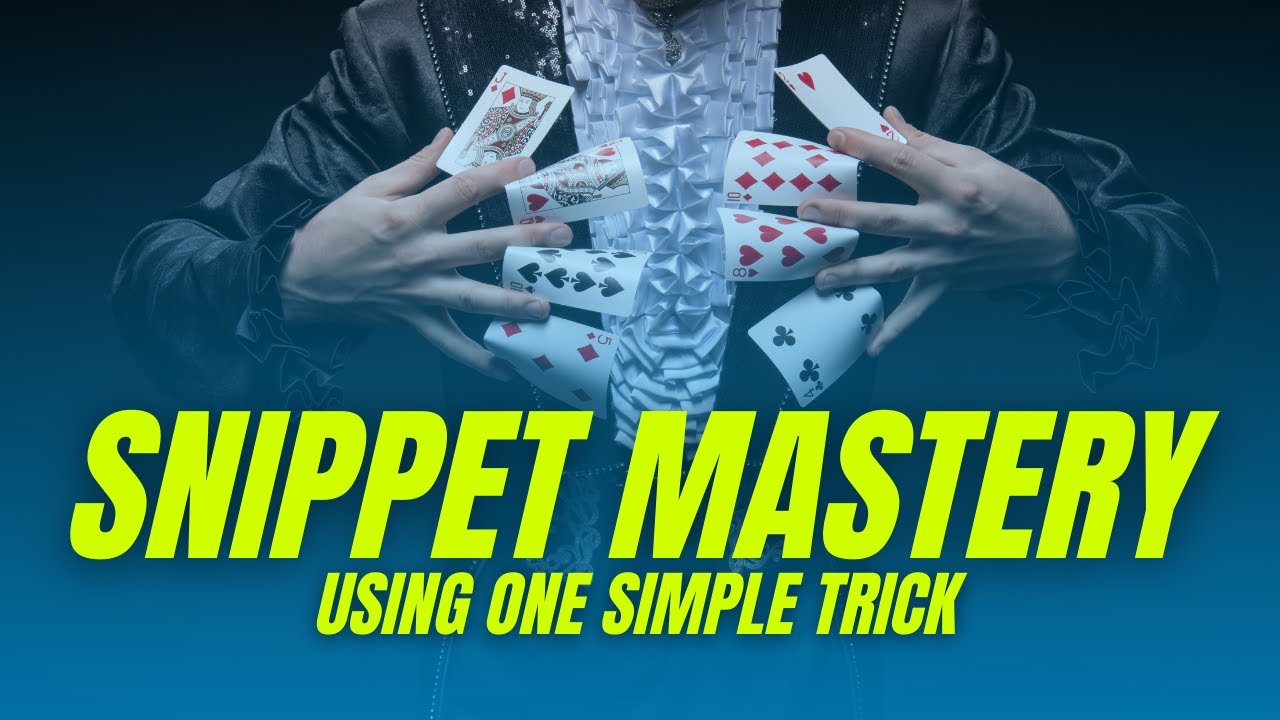 'Video thumbnail for Snippet Mastery Made Easy (Using Google Against Itself) #SnippetMaster #Winning'