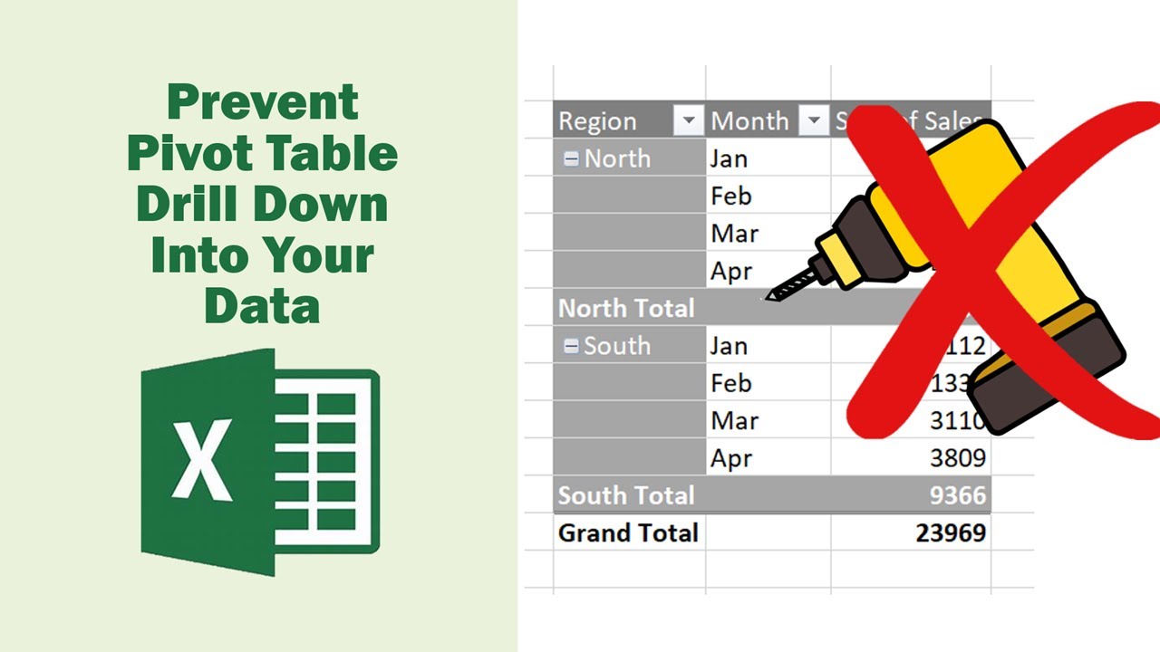'Video thumbnail for Prevent Pivot Table Drill Down Into Data'