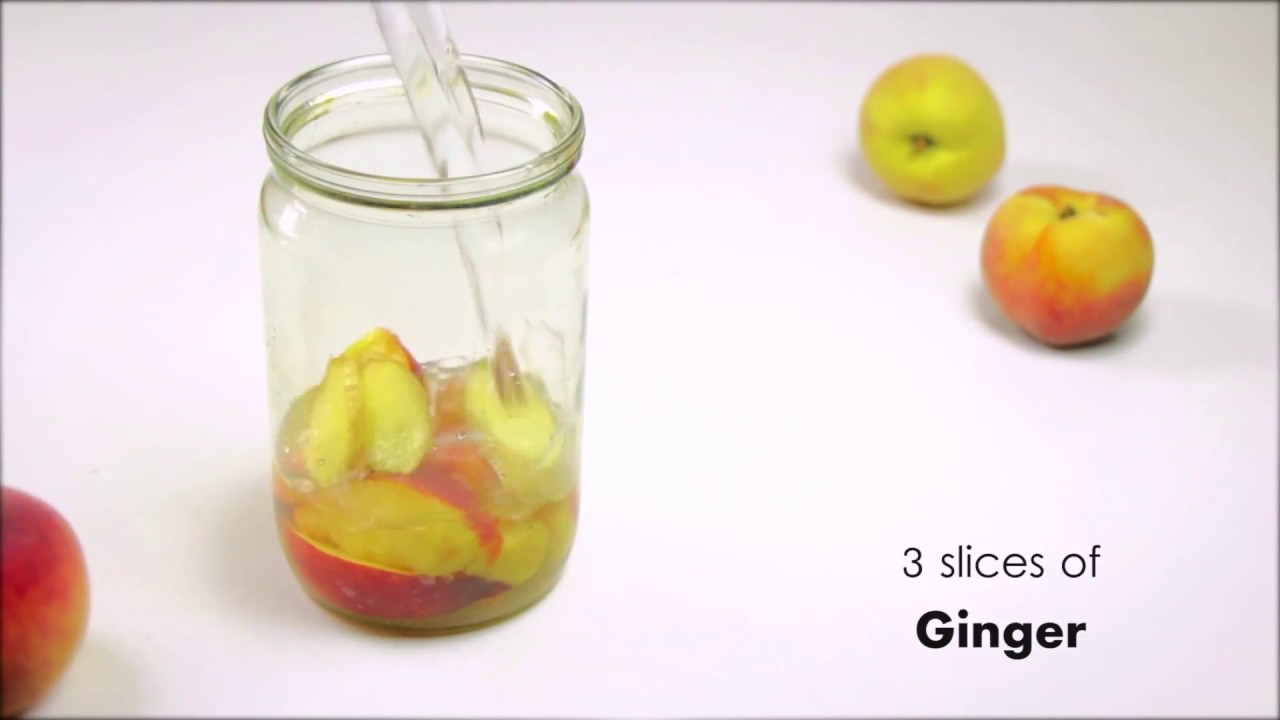 'Video thumbnail for How To Make Peach Ginger Infused Water'