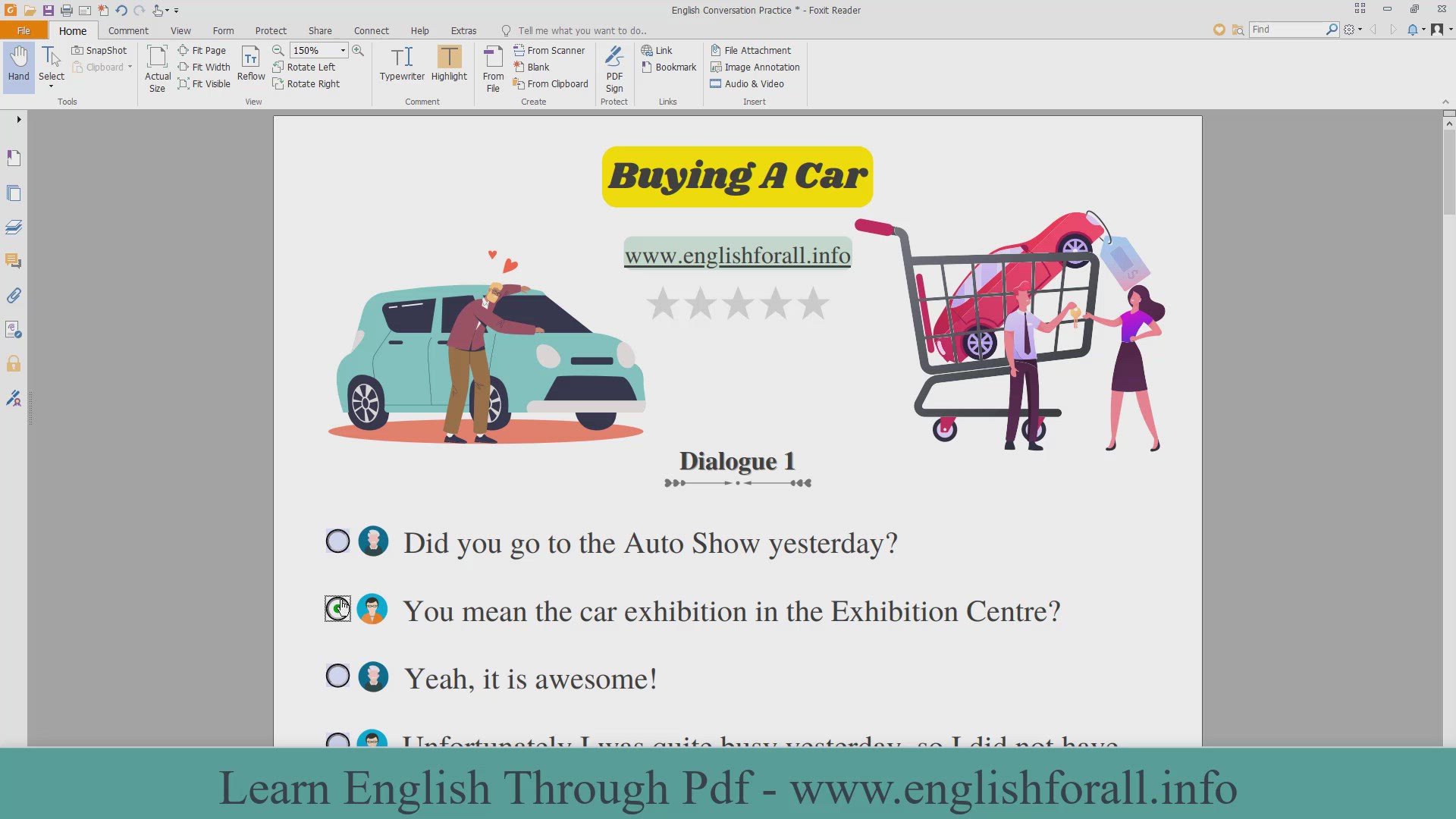 'Video thumbnail for English Conversation Practice - Buying A Car'