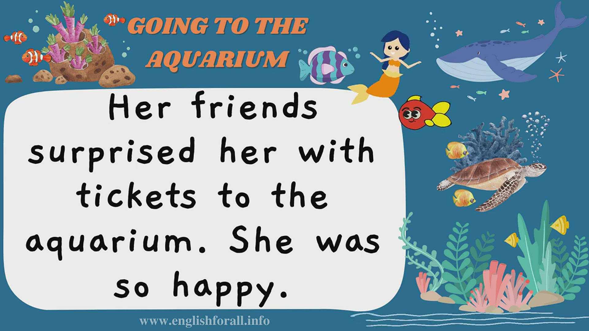 'Video thumbnail for English Listen and Practice | GOING TO THE AQUARIUM'