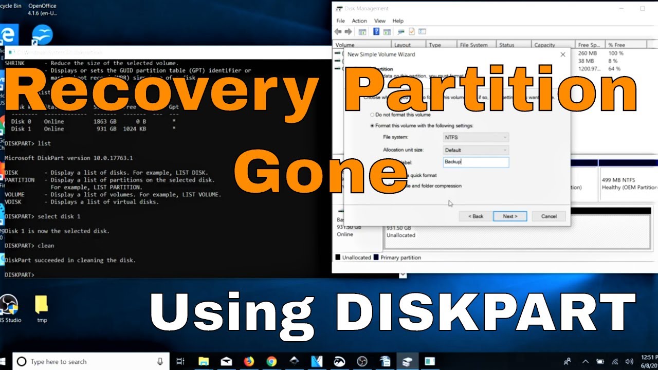 'Video thumbnail for How To Recovery Hard Drive, Remove Factory Partitions, And Computer Backups'
