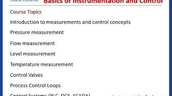 'Video thumbnail for Basics of Instrumentation and Control | Free Download Instrumentation Course'