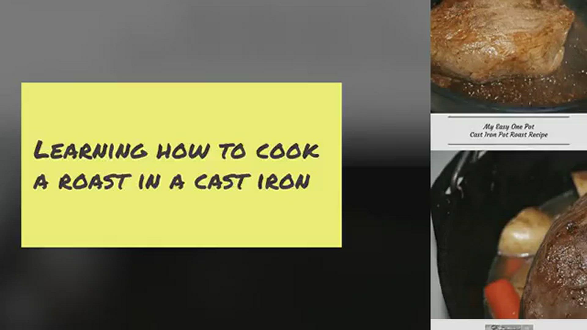 'Video thumbnail for My Easy One Pot Cast Iron Pot Roast Recipe'