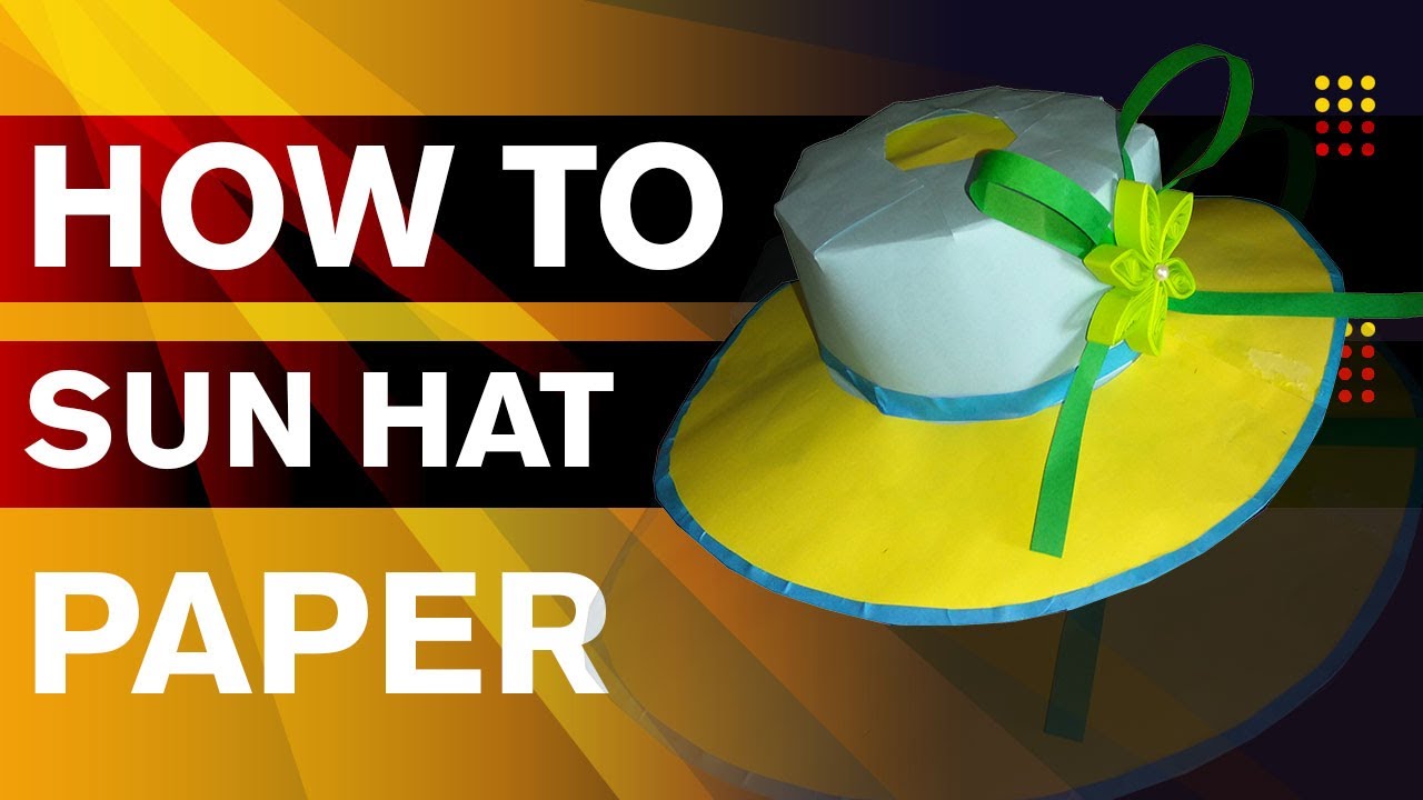 'Video thumbnail for How to make paper sun Hat | How to make paper hat | DIY paper craft | Easy | Sun hat'