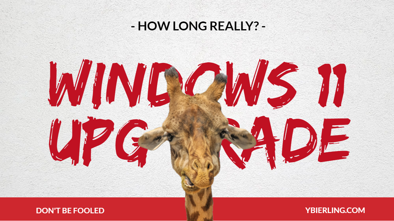 'Video thumbnail for The real time it takes to upgrade Win10 to Win11 is longer than you think'