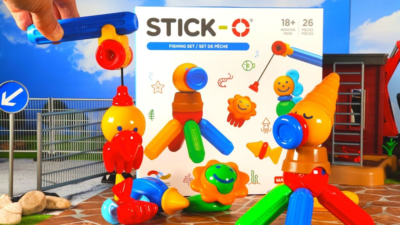 'Video thumbnail for Stick-O Magnetic Fishing Set for Toddlers unboxing'