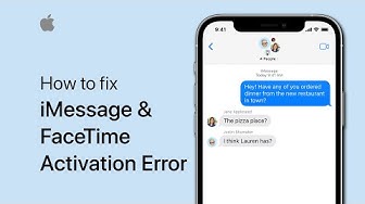 'Video thumbnail for How To Fix iMessage & FaceTime Activation Error'