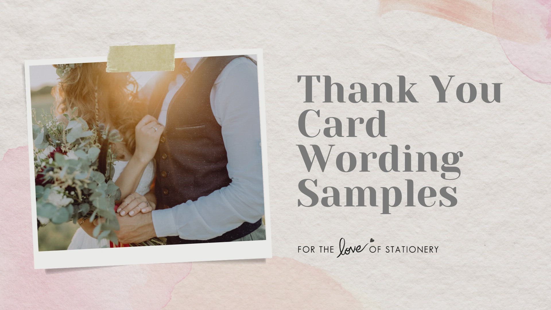 Wedding Thank You Cards Wording Samples