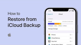 'Video thumbnail for How To Restore iPhone from iCloud Backup'
