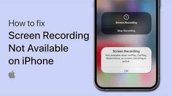 'Video thumbnail for How To Fix “Screen Recording Not Available” Problem on iPhone'