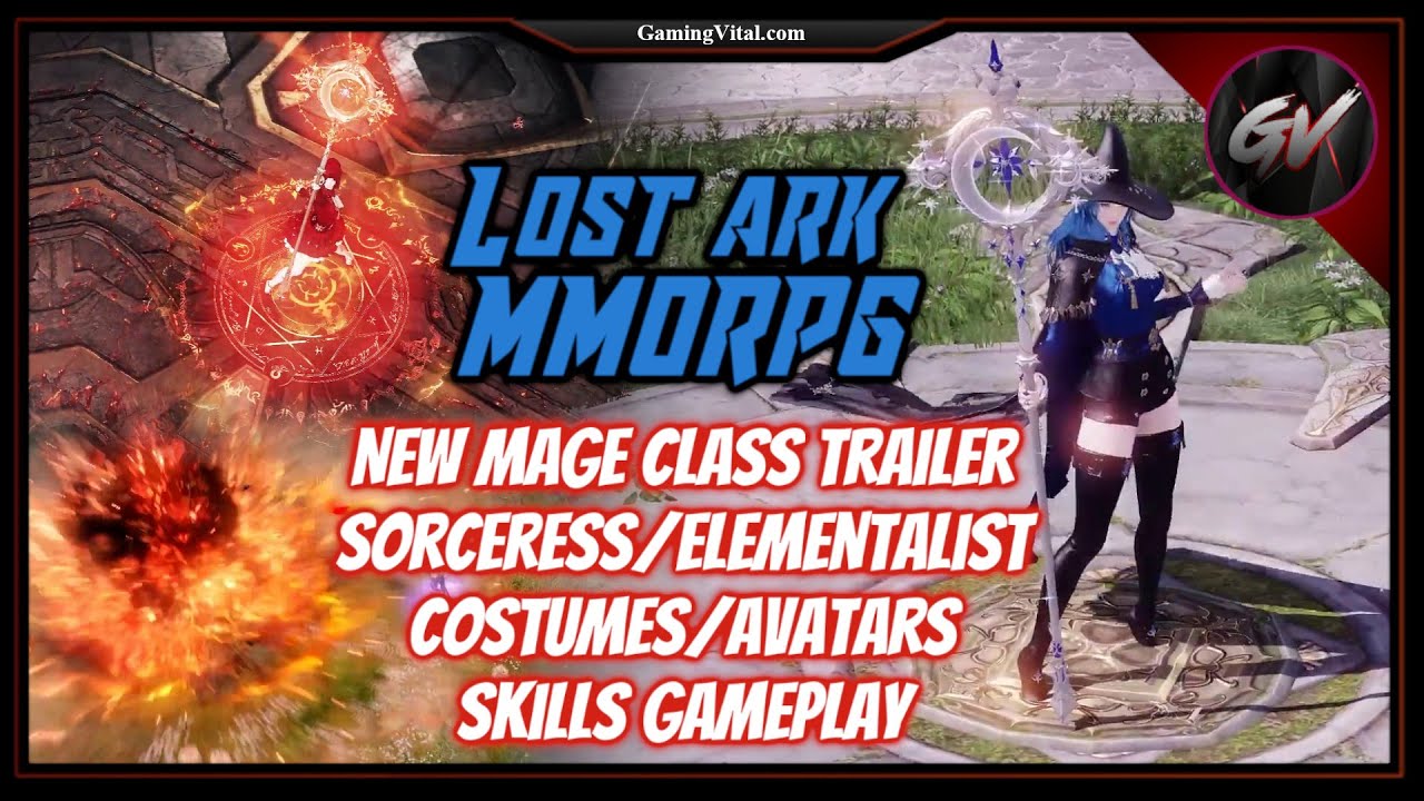 'Video thumbnail for Lost Ark MMORPG: New Mage Class Sorceress/Elementalist Costumes/Avatars & Skills Gameplay Trailer'