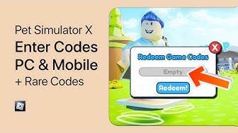 'Video thumbnail for Pet Simulator X - How To Enter Codes on Roblox Mobile & PC ( +Rare Codes)'