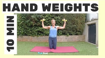 'Video thumbnail for Pilates with the extra challenge of hand weights'