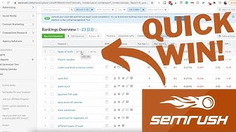 'Video thumbnail for Use Semrush position tracking filters for SEO quick wins + update posts with SurferSEO'