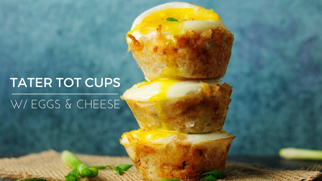 'Video thumbnail for Tater Tot Cups with Eggs and Cheese'
