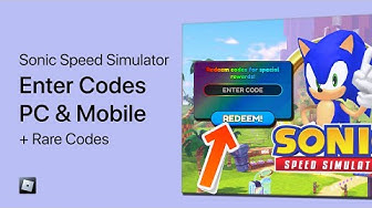 'Video thumbnail for Sonic Speed Simulator - How To Enter Codes on Roblox Mobile & PC (+ Rare Codes)'