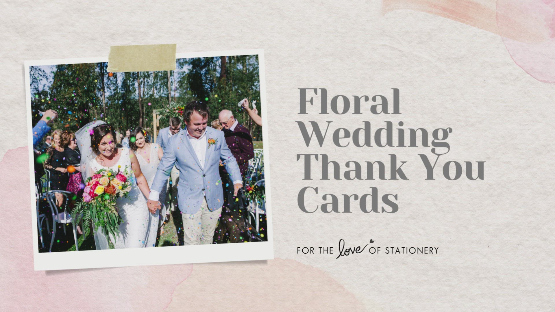 'Video thumbnail for Floral Wedding Thank You Cards'