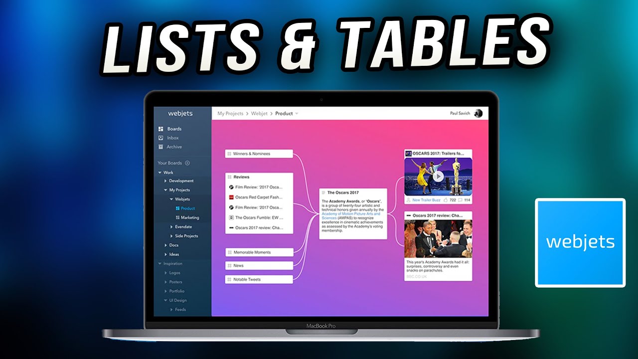'Video thumbnail for Webjets.io - How To Create Lists and Tables'