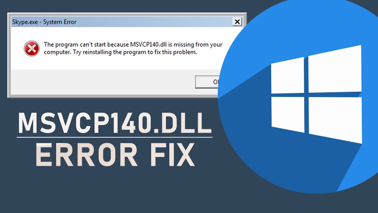 'Video thumbnail for How To Fix msvcp140.dll Missing Error on Windows 10'