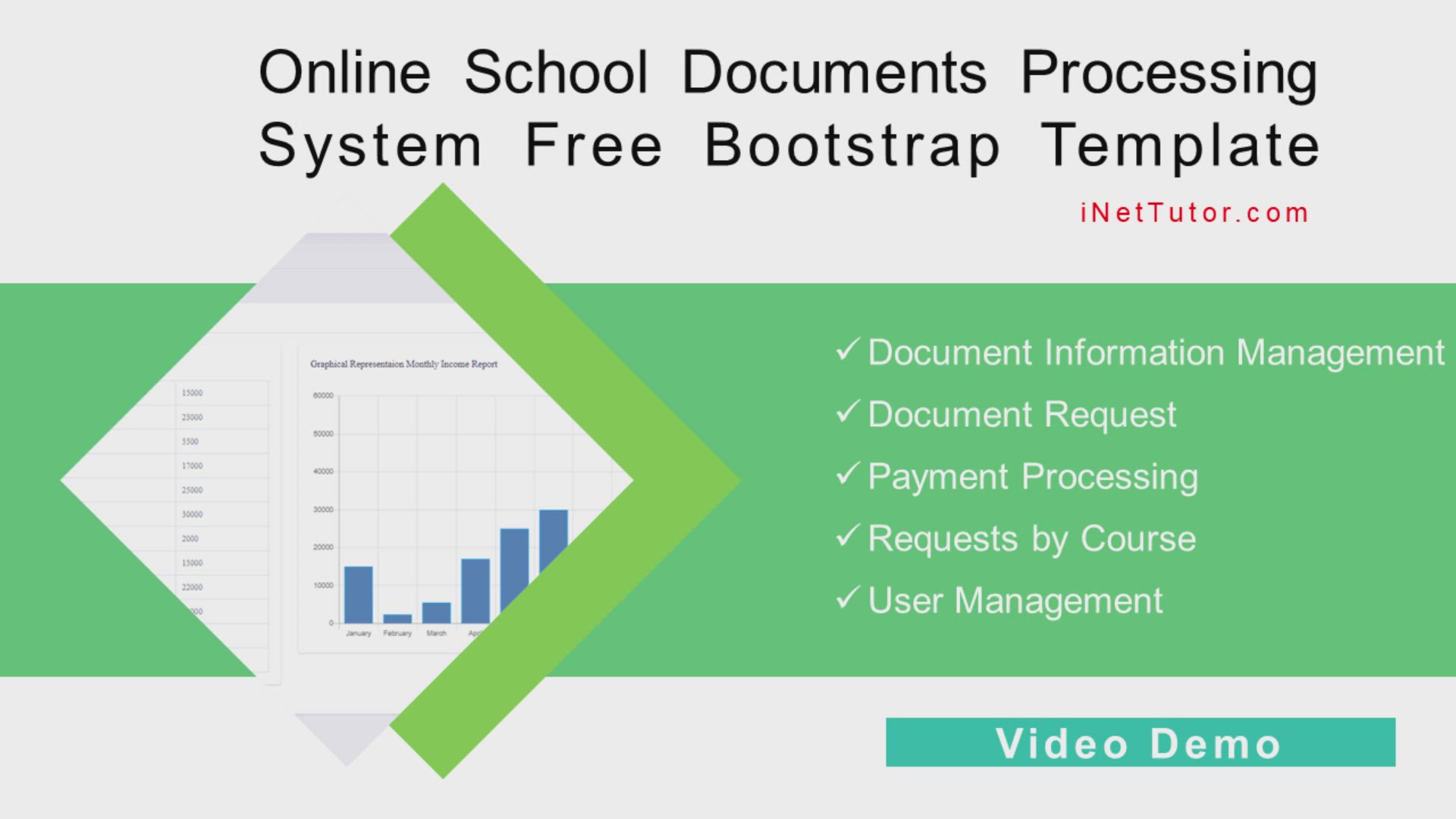 Demo Online School Documents Processing System Free Bootstrap 