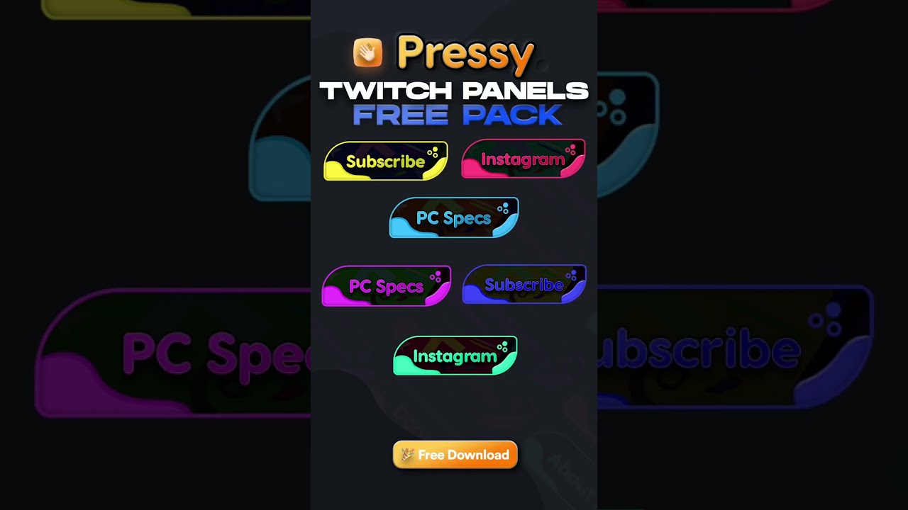 'Video thumbnail for Free Twitch Panels Pack ⭐️ #shorts #youtubeshorts'