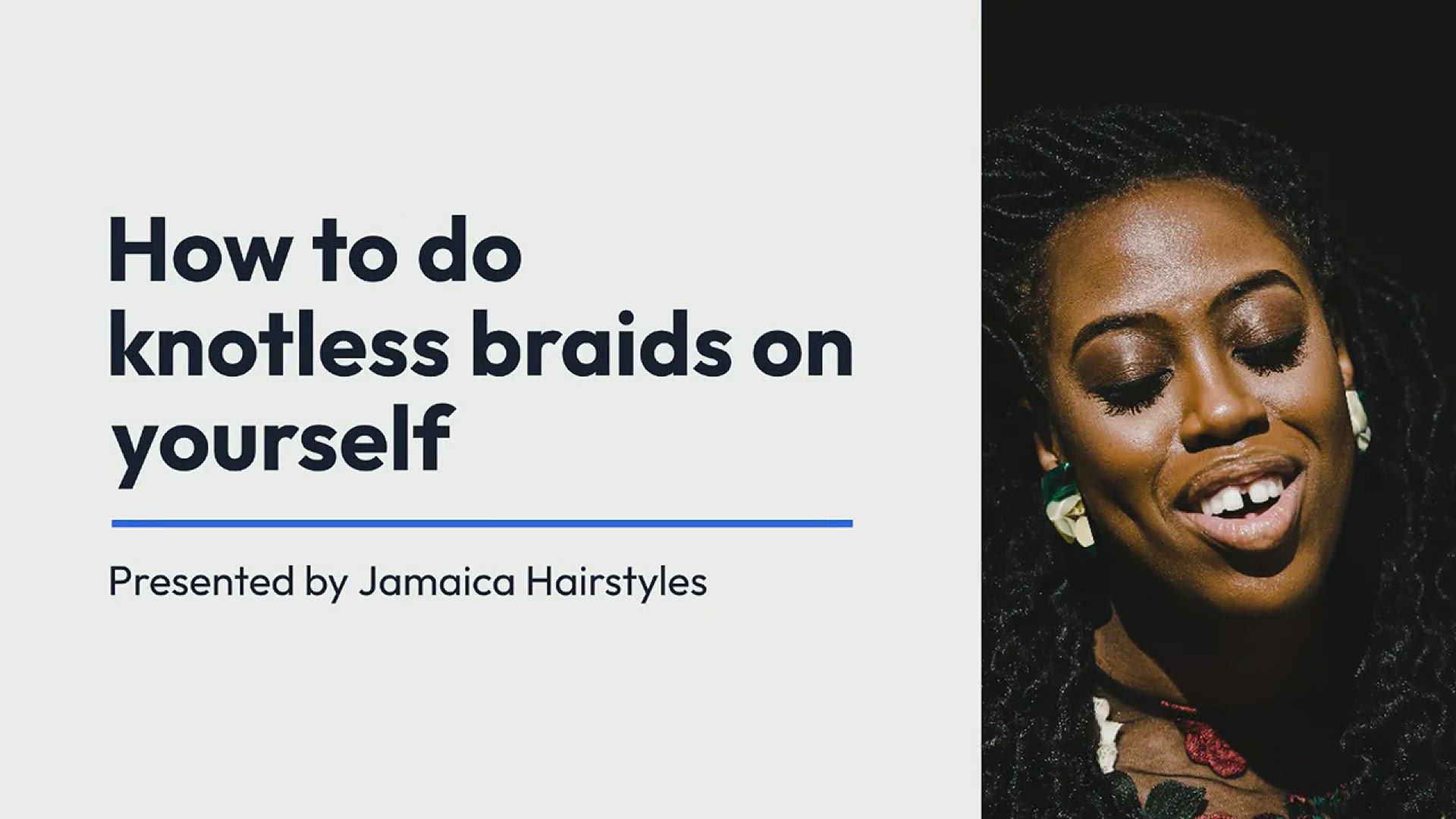 'Video thumbnail for How to do knotless braids on yourself'