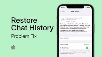 'Video thumbnail for Unable To Restore WhatsApp Chat History on iPhone Fix'