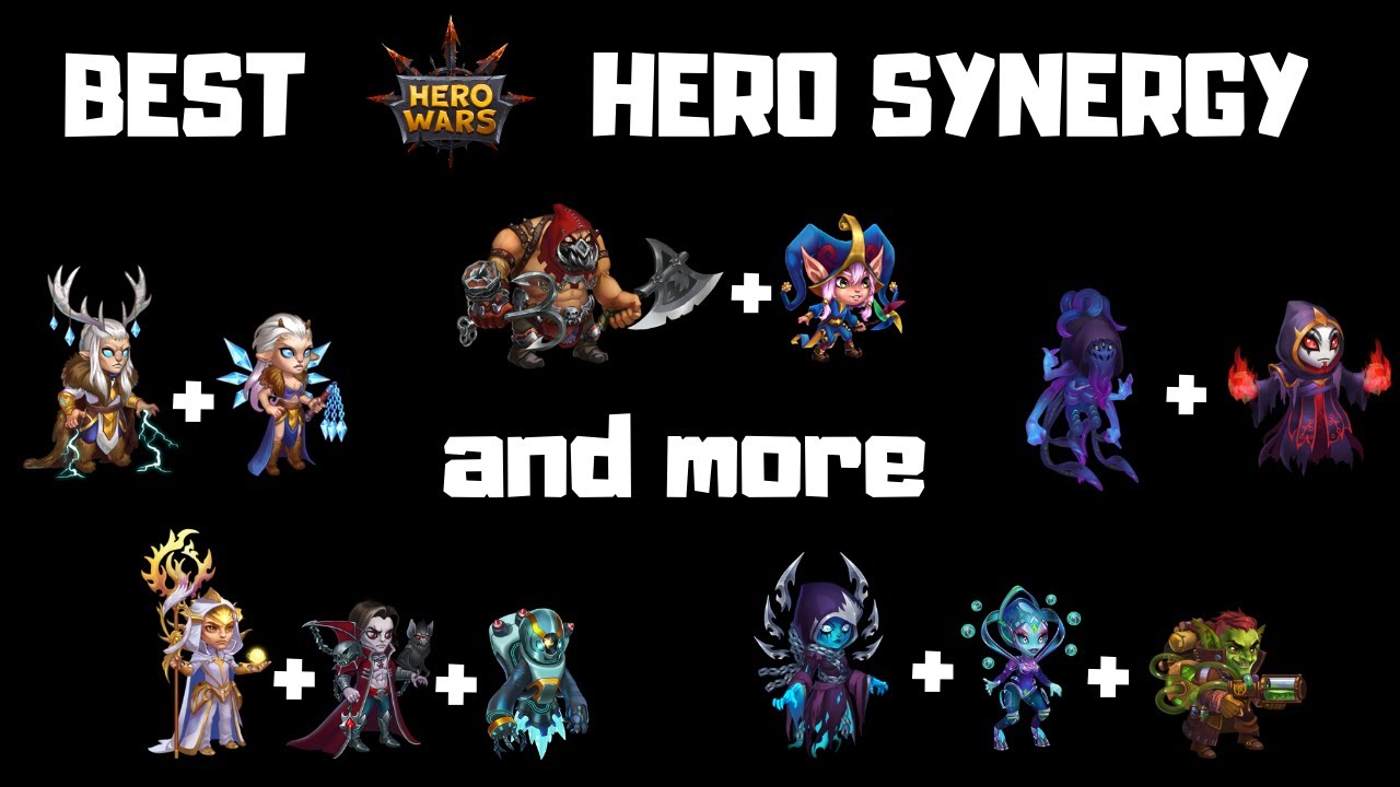 'Video thumbnail for Hero Wars SYNERGY between heroes, best COMBOS'