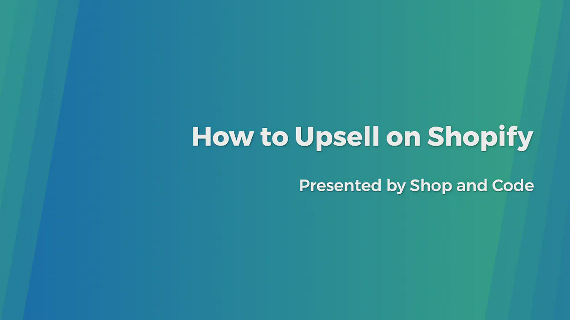 'Video thumbnail for How to upsell on Shopify'